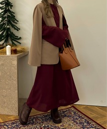 【apres jour clair】スリットスリーブロングワンピース【ZOZOTOWN限定アイテム】