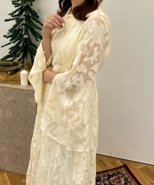 apres jour clair(アプレジュールクレア)の「【apres jour clair】スリットスリーブロングワンピース【ZOZOTOWN限定アイテム】(ワンピース・レディース・ブラック/アイボリー/モカ/ボルドー・フリー/X-LARGE)」の11枚目の写真