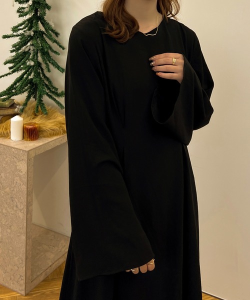 apres jour clair(アプレジュールクレア)の「【apres jour clair】スリットスリーブロングワンピース【ZOZOTOWN限定アイテム】(ワンピース・レディース・ブラック/アイボリー/モカ/ボルドー・フリー/X-LARGE)」の20枚目の写真