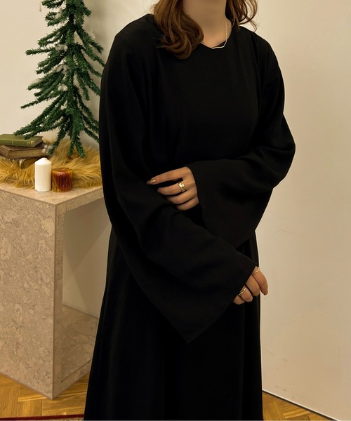 apres jour clair(アプレジュールクレア)の「【apres jour clair】スリットスリーブロングワンピース【ZOZOTOWN限定アイテム】(ワンピース・レディース・ブラック/アイボリー/モカ/ボルドー・フリー/X-LARGE)」の21枚目の写真