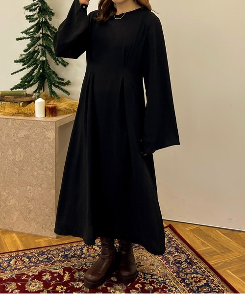 apres jour clair(アプレジュールクレア)の「【apres jour clair】スリットスリーブロングワンピース【ZOZOTOWN限定アイテム】(ワンピース・レディース・ブラック/アイボリー/モカ/ボルドー・フリー/X-LARGE)」の6枚目の写真