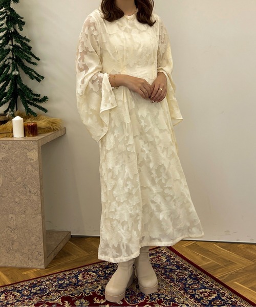 apres jour clair(アプレジュールクレア)の「【apres jour clair】スリットスリーブロングワンピース【ZOZOTOWN限定アイテム】(ワンピース・レディース・ブラック/アイボリー/モカ/ボルドー・フリー/X-LARGE)」の7枚目の写真