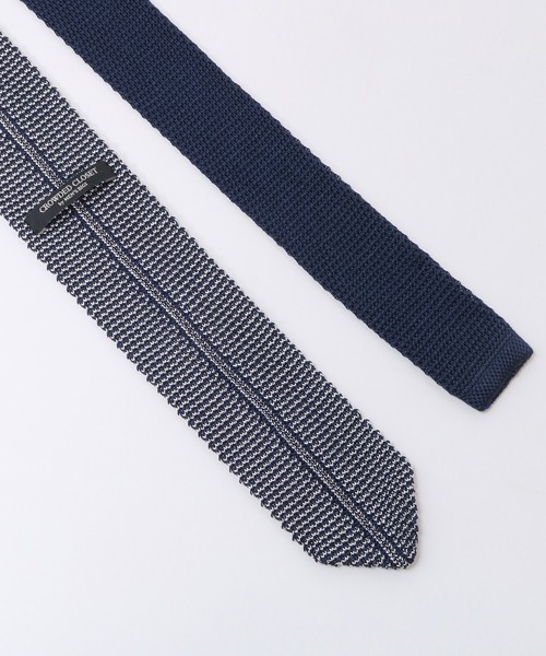 CROWDED CLOSET（クラウデッドクローゼット）の「マイクロボーダー ニットタイ（ネクタイ・メンズ・ライトグレー/ブルー・FREE）」の7枚目の写真