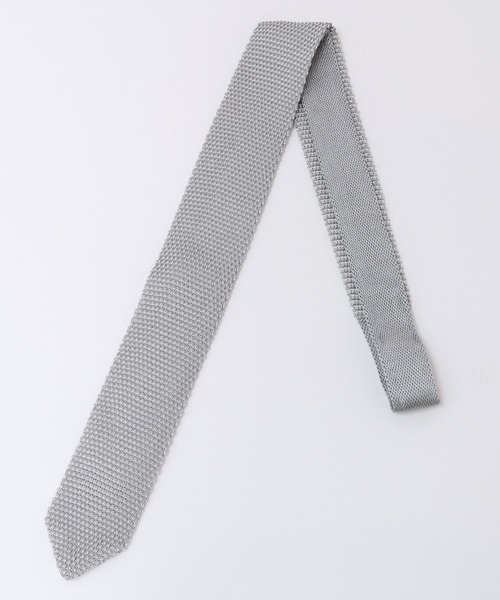 CROWDED CLOSET（クラウデッドクローゼット）の「マイクロボーダー ニットタイ（ネクタイ・メンズ・ライトグレー/ブルー・FREE）」の5枚目の写真