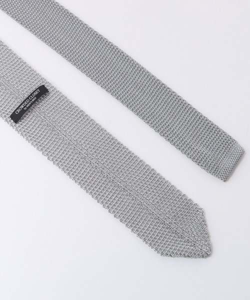 CROWDED CLOSET（クラウデッドクローゼット）の「マイクロボーダー ニットタイ（ネクタイ・メンズ・ライトグレー/ブルー・FREE）」の8枚目の写真