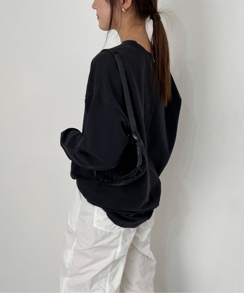 EPIMI E'PIMMY(エピミエピミー)の「ピグメントオーバースウェット(スウェット・レディース・オートミール/パープル/オレンジ/ブラック・MEDIUM)」の6枚目の写真