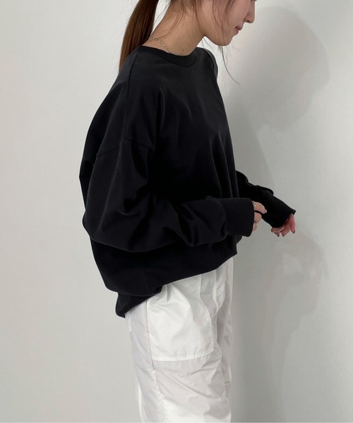 EPIMI E'PIMMY(エピミエピミー)の「ピグメントオーバースウェット(スウェット・レディース・オートミール/パープル/オレンジ/ブラック・MEDIUM)」の8枚目の写真