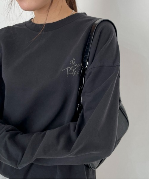 EPIMI E'PIMMY(エピミエピミー)の「ピグメントオーバースウェット(スウェット・レディース・オートミール/パープル/オレンジ/ブラック・MEDIUM)」の9枚目の写真