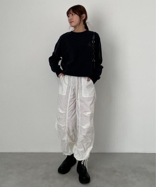 EPIMI E'PIMMY(エピミエピミー)の「ピグメントオーバースウェット(スウェット・レディース・オートミール/パープル/オレンジ/ブラック・MEDIUM)」の10枚目の写真