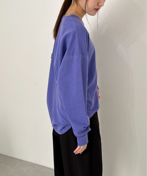 EPIMI E'PIMMY(エピミエピミー)の「ピグメントオーバースウェット(スウェット・レディース・オートミール/パープル/オレンジ/ブラック・MEDIUM)」の19枚目の写真