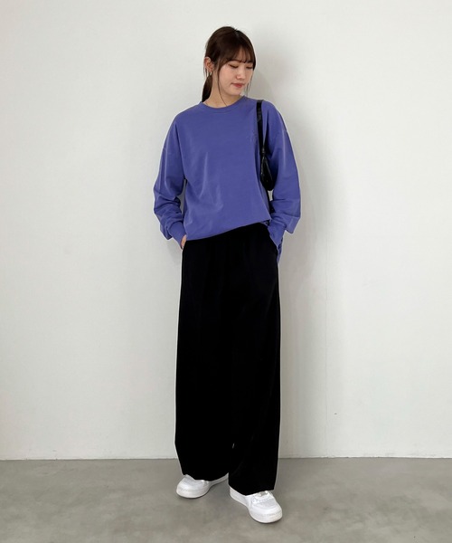 EPIMI E'PIMMY(エピミエピミー)の「ピグメントオーバースウェット(スウェット・レディース・オートミール/パープル/オレンジ/ブラック・MEDIUM)」の20枚目の写真