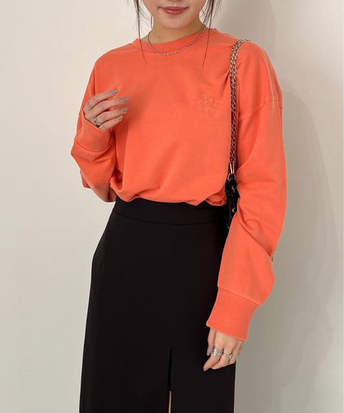 EPIMI E'PIMMY(エピミエピミー)の「ピグメントオーバースウェット(スウェット・レディース・オートミール/パープル/オレンジ/ブラック・MEDIUM)」の22枚目の写真