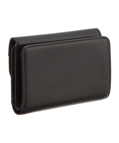 MARY QUANT ブラックラウンド長財布 美品】MARY QUANT ラウンドファスナー キルティング 長財布 黒