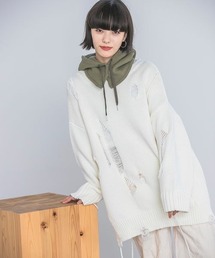 JEANASIS | 3Gクラッシュドロストプルオーバー/183490(ニット/セーター)