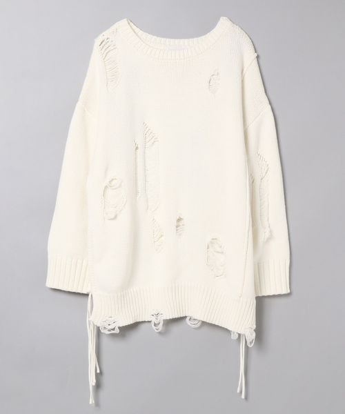 JEANASIS(ジーナシス)の「3Gクラッシュドロストプルオーバー/183490(ニット/セーター・レディース・グレー/オフホワイト/オレンジ・FREE)」の19枚目の写真