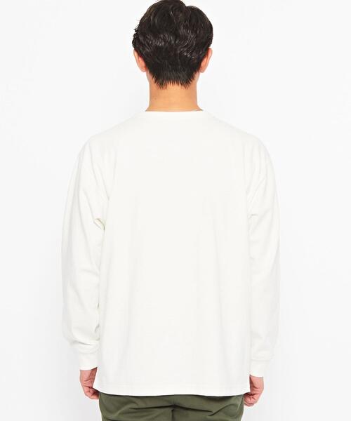 green label relaxing（グリーンレーベルリラクシング）の「ヘビーウェイト クルーネック ロングスリーブ カットソー（Tシャツ/カットソー・メンズ・ベージュ/ホワイト/ライム/ブラック・M/L/S/XL/XXL）」の21枚目の写真
