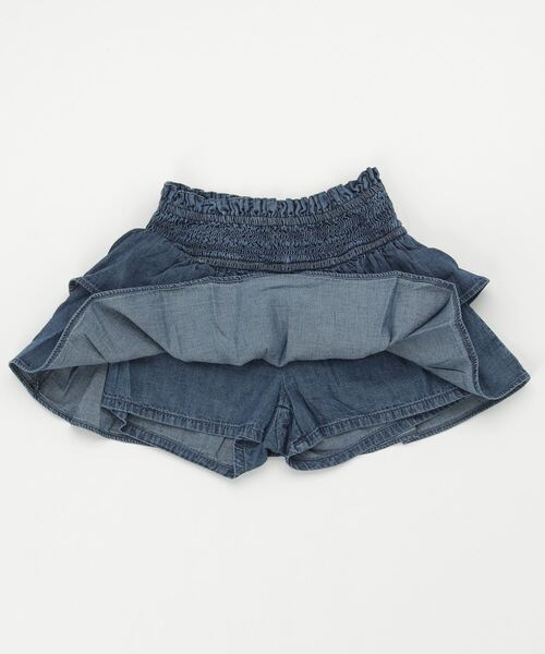 GAP(ギャップ)の「ウォッシュウェル スモッキングギャザー デニムスコート (キッズ)(デニムスカート・キッズ・ライトインディゴブルー・XS/M/S/L/XL/XXL)」の6枚目の写真