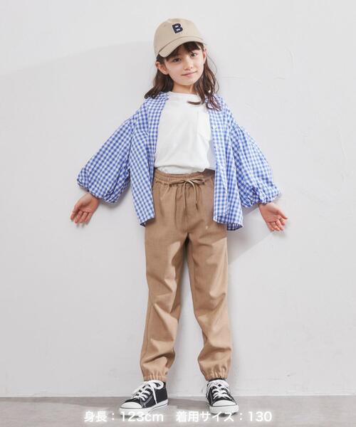 coen（コーエン）の「ギンガムチェックバルーンスリーブブラウス（シャツ/ブラウス・キッズ・ネイビー/ライム・110/130/150）」の20枚目の写真