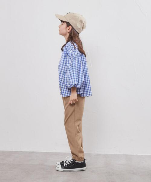 coen（コーエン）の「ギンガムチェックバルーンスリーブブラウス（シャツ/ブラウス・キッズ・ネイビー/ライム・110/130/150）」の19枚目の写真