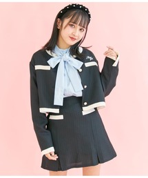 ANAP GｉRL（アナップガール）の「ツイードジャケット【セットアップ着用可】（ノーカラージャケット・キッズ）」