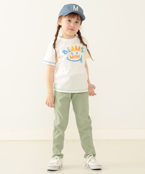 BEAMS mini(ビームスミニ)の「BEAMS mini / スマイル ロゴ Tシャツ 23SS(90~130cm)(Tシャツ/カットソー・キッズ・サックスブルー/オフホワイト/ネイビー/ピンク・100/130/90/120/110)」の5枚目の写真