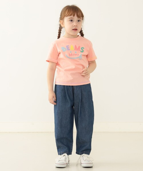 BEAMS mini(ビームスミニ)の「BEAMS mini / スマイル ロゴ Tシャツ 23SS(90~130cm)(Tシャツ/カットソー・キッズ・サックスブルー/オフホワイト/ネイビー/ピンク・100/130/90/120/110)」の7枚目の写真