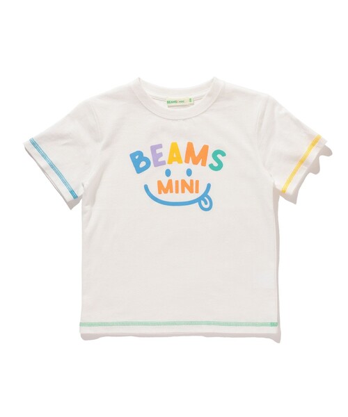 BEAMS mini(ビームスミニ)の「BEAMS mini / スマイル ロゴ Tシャツ 23SS(90~130cm)(Tシャツ/カットソー・キッズ・サックスブルー/オフホワイト/ネイビー/ピンク・100/130/90/120/110)」の11枚目の写真