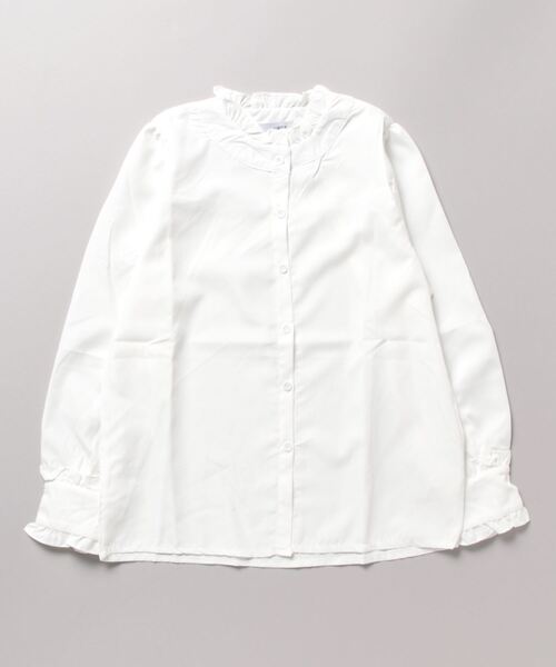 urge:(アージコロン )の「【URGE:】フリル付き ノーカラー 長袖 白シャツ(シャツ/ブラウス・レディース・ホワイト・X-LARGE/MEDIUM/SMALL/LARGE)」の7枚目の写真