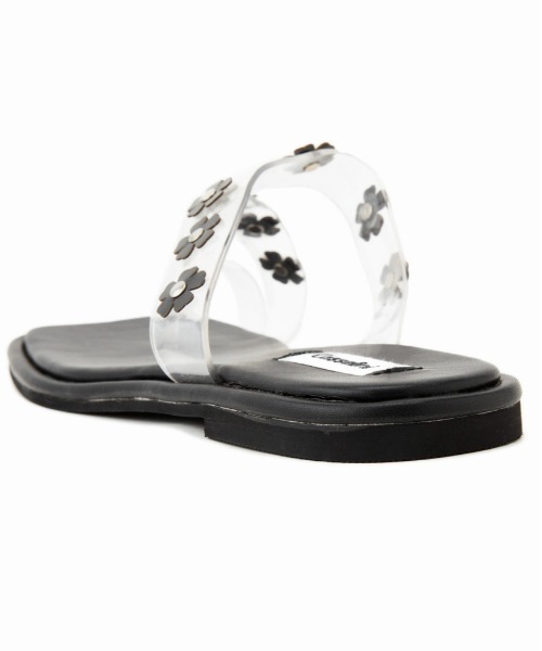Casselini（キャセリーニ）の「Casselini(キャセリーニ)フラワーモチーフサンダル（サンダル・レディース・ブラック/ホワイト/シルバー・23.5cm/24.5cm/23cm/24cm）」の11枚目の写真