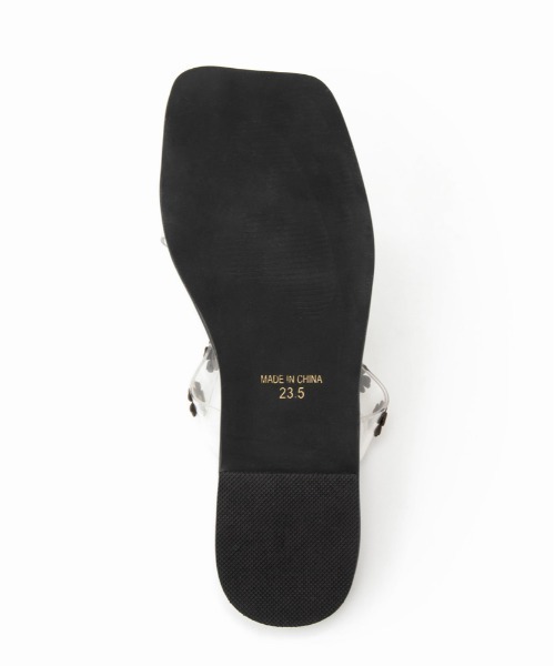 Casselini（キャセリーニ）の「Casselini(キャセリーニ)フラワーモチーフサンダル（サンダル・レディース・ブラック/ホワイト/シルバー・23.5cm/24.5cm/23cm/24cm）」の10枚目の写真