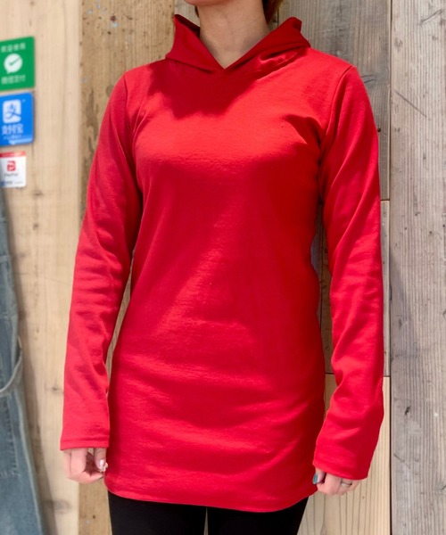 OLD BETTY'S（オールドベティーズ）の「OLD BETTYS Bare Rib Long Parka（Tシャツ/カットソー・レディース・ネイビー/レッド/イエロー・FREE）」の8枚目の写真