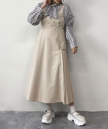 179/WG | アシメプリーツジャンパースカート(ジャンパースカート)