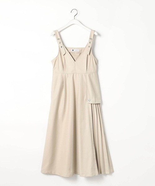 179/WG（イチナナキュウダブルジー）の「アシメプリーツジャンパースカート（ジャンパースカート・レディース・オフホワイト/ブルー/ブラック・MEDIUM）」の17枚目の写真