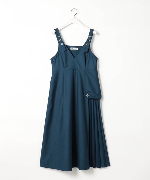 179/WG（イチナナキュウダブルジー）の「アシメプリーツジャンパースカート（ジャンパースカート・レディース・オフホワイト/ブルー/ブラック・MEDIUM）」の19枚目の写真