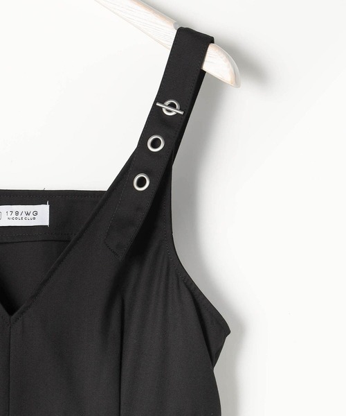 179/WG（イチナナキュウダブルジー）の「アシメプリーツジャンパースカート（ジャンパースカート・レディース・オフホワイト/ブルー/ブラック・MEDIUM）」の22枚目の写真