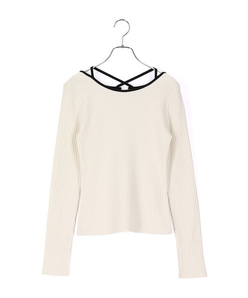 【サステナブル・WEB限定】パイピングネックリブプルオーバー