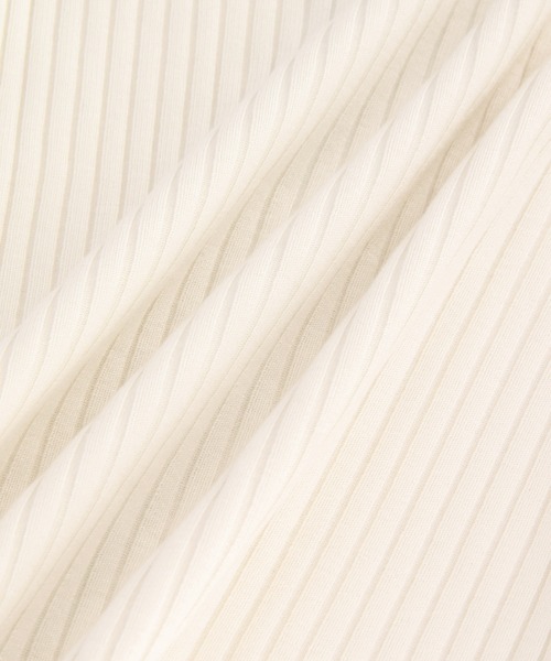 ADAM ET ROPE'(アダムエロペ)の「【サステナブル・WEB限定】パイピングネックリブプルオーバー(Tシャツ/カットソー・レディース・イエロー/ブラック/ホワイト/オフホワイト・FREE)」の20枚目の写真