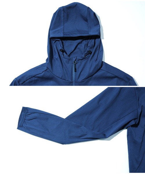 TYGHUS（タイガス）の「TYGHUS(タイガス)DZフーディーソフトシェルジャケット（パーカー・メンズ・ネイビー/ブラック・MEDIUM/LARGE/X-LARGE）」の7枚目の写真