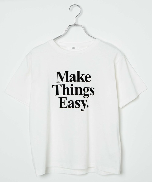 WEGO（ウィゴー）の「WEGO/グラフィックTシャツ（Tシャツ/カットソー・レディース・ホワイト/イエロー/ホワイト系その他/サックスブルー・FREE）」の7枚目の写真