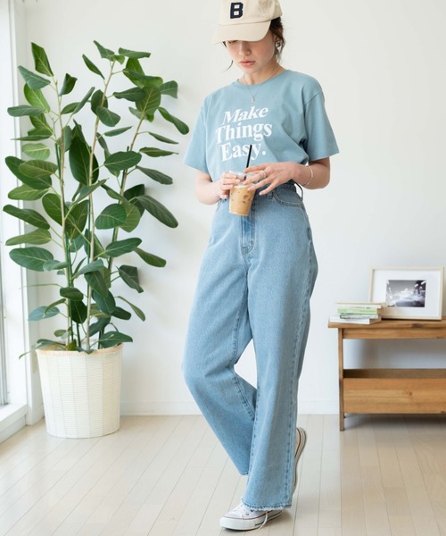 WEGO（ウィゴー）の「WEGO/グラフィックTシャツ（Tシャツ/カットソー・レディース・ホワイト/イエロー/ホワイト系その他/サックスブルー・FREE）」の21枚目の写真