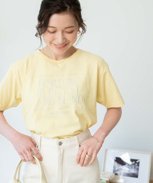 WEGO（ウィゴー）の「WEGO/グラフィックTシャツ（Tシャツ/カットソー・レディース・ホワイト/イエロー/ホワイト系その他/サックスブルー・FREE）」の19枚目の写真