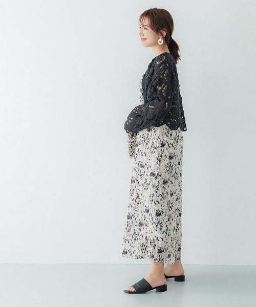 coca（coca）（コカ）の「かぎ編みカーディガン（カーディガン/ボレロ・レディース・アイボリー/チャコール/ブラウン・ONE SIZE）」の10枚目の写真