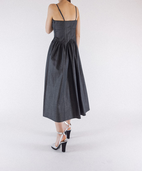 Charles Chaton(シャルルシャトン)の「torso cami dress キャミドレス(ワンピース・レディース・ネイビー・34/36)」の2枚目の写真