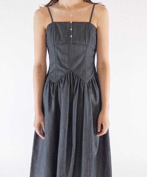 Charles Chaton(シャルルシャトン)の「torso cami dress キャミドレス(ワンピース・レディース・ネイビー・34/36)」の3枚目の写真