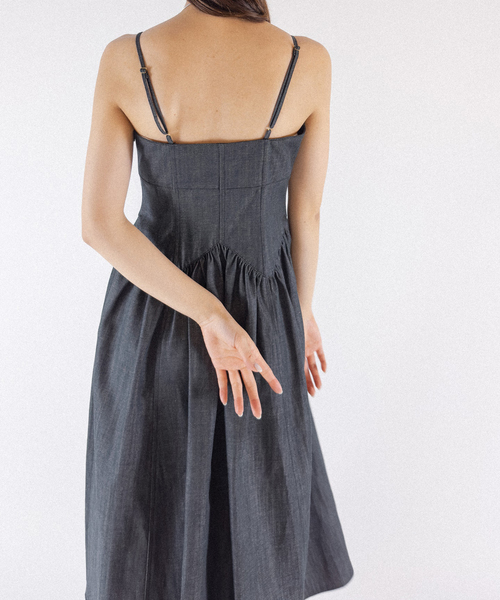 Charles Chaton(シャルルシャトン)の「torso cami dress キャミドレス(ワンピース・レディース・ネイビー・34/36)」の4枚目の写真