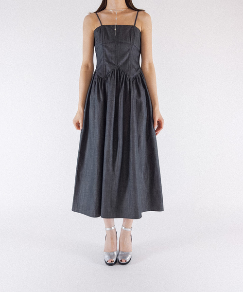 Charles Chaton(シャルルシャトン)の「torso cami dress キャミドレス(ワンピース・レディース・ネイビー・34/36)」の6枚目の写真