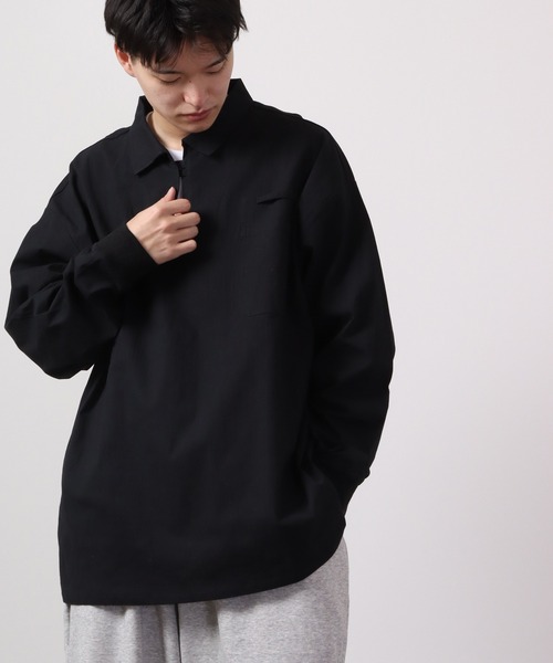 a lit r(ア リトル)の「a lit r 長袖プルオーバーリブシャツ(シャツ/ブラウス・メンズ・ブラック/カーキ・M/L)」の2枚目の写真