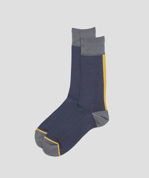 UNITED TOKYO(ユナイテッドトウキョウ)の「LINE BLOCKING SOCKS(ソックス/靴下・メンズ・グレー/ネイビー/ブラック・FREE)」の3枚目の写真