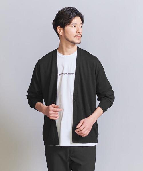 BEAUTY&YOUTH UNITED ARROWS(ビューティーアンドユースユナイテッドアローズ)の「【WEB限定 WARDROBE SMART】KOUKIN リネンミックス 1B カーディガン(カーディガン/ボレロ・メンズ・ダークグレー/ベージュ/ブラック・S/M/L/XL)」の1枚目の写真