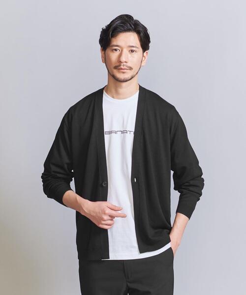 BEAUTY&YOUTH UNITED ARROWS(ビューティーアンドユースユナイテッドアローズ)の「【WEB限定 WARDROBE SMART】KOUKIN リネンミックス 1B カーディガン(カーディガン/ボレロ・メンズ・ダークグレー/ベージュ/ブラック・S/M/L/XL)」の11枚目の写真